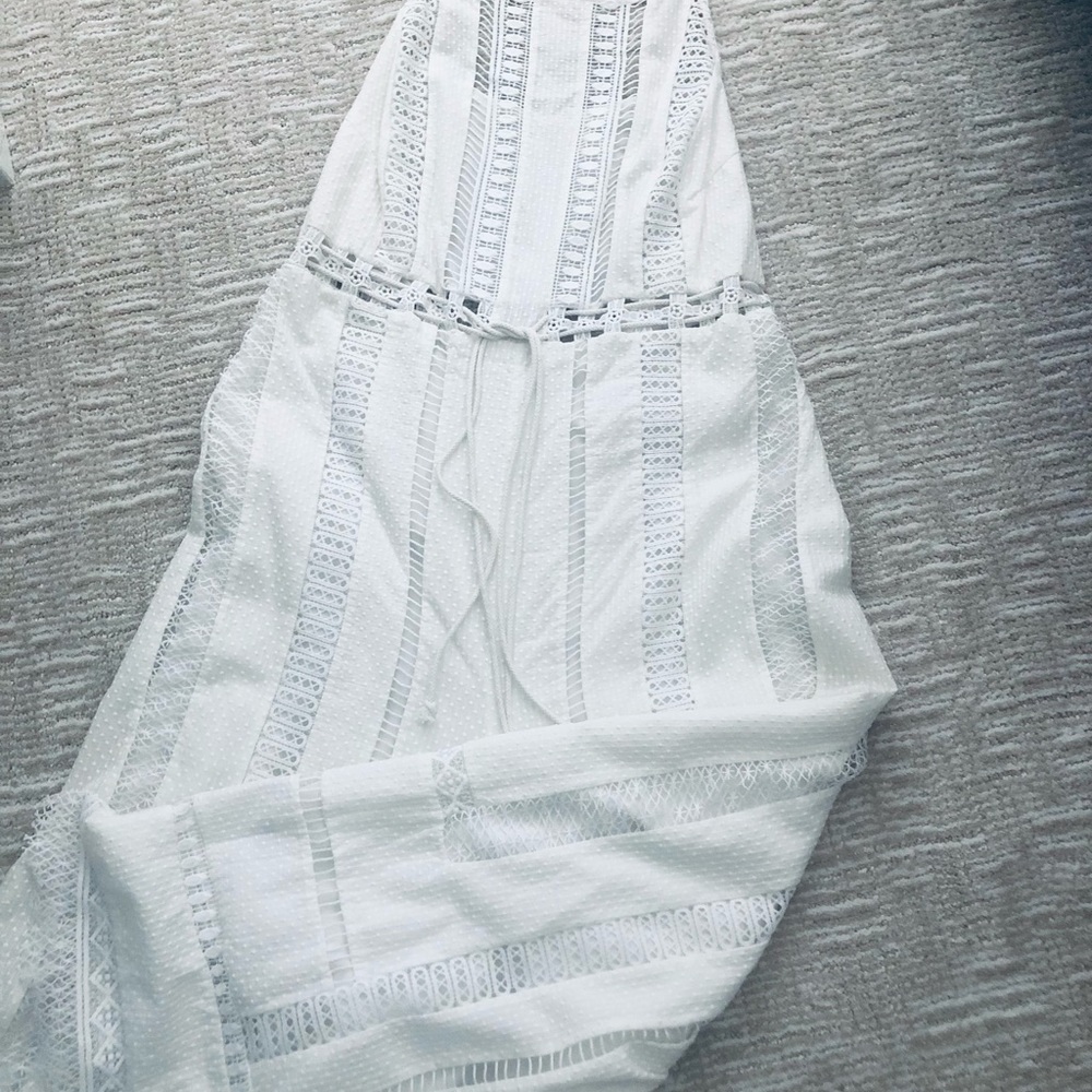 Free People White Eyelet Jumpsuit